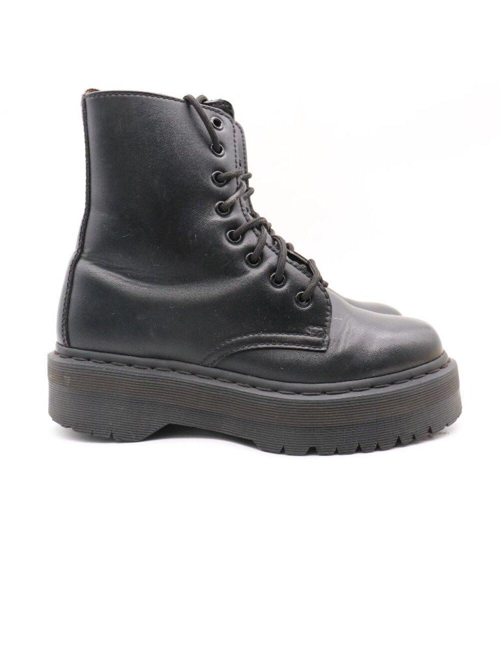 Doc Dr Martens Jadon Mono || Men's 7 Women's 8 Vegan Black Leather Lace Up Boots